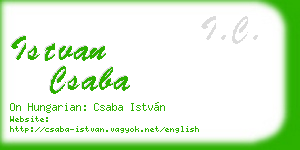 istvan csaba business card